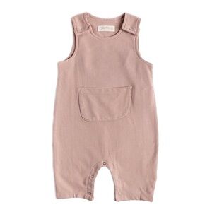 Pehr French Terry Overalls in Soft Peony